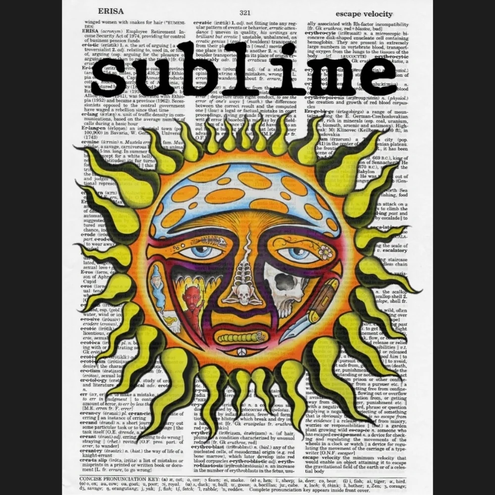 Sublime Music Art Dictionary Print Fan Rock Reggae